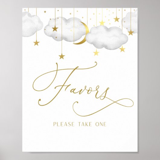 Poster Signe Twinkle Little Star Baby shower Faveurs (Devant)