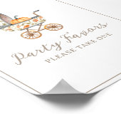 Poster Signe Un Petit Baby shower Citrouille Favoris (Coin)