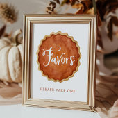 Poster Signe Un Petit Baby shower D'Automne À Tarte Cutie