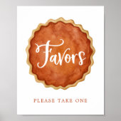 Poster Signe Un Petit Baby shower D'Automne À Tarte Cutie (Devant)