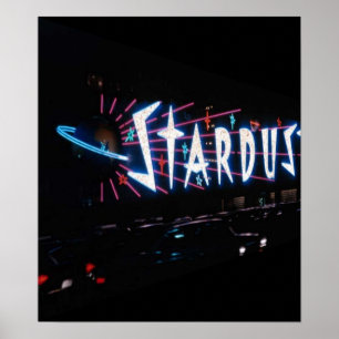 POSTER SIGNE VINTAGE DE CHIMÈRES DE LAS VEGAS DE ~