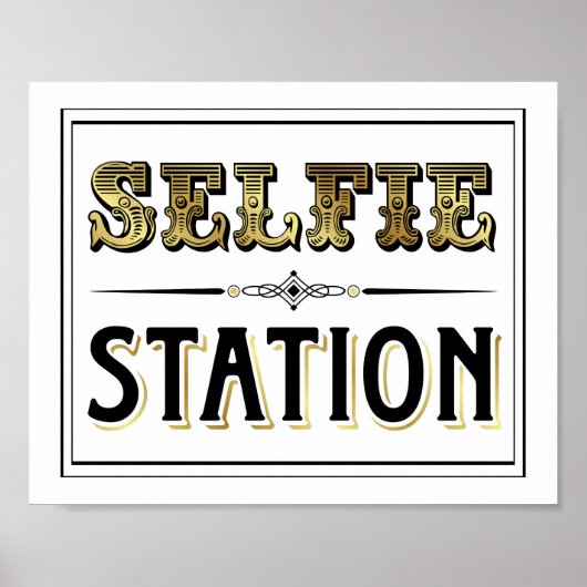 Poster SIGNE vintage Gold SELFIE (Devant)