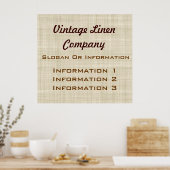 Poster SIGNE vintage Linge grand (Cuisine)