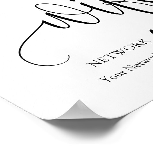 Poster Signe WiFi minimaliste moderne (Coin)