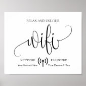 Poster Signe WiFi minimaliste moderne (Devant)