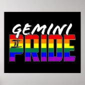 Poster SIGNE Zodiaque LGBT Gemini Pride (Devant)