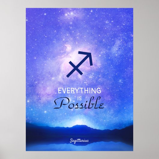 Poster SIGNE Zodiaque Sagittarius Dreamy Sky Citation Pos (Devant)