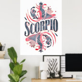 Poster SIGNE Zodiaque vintage Scorpio (Bureau à domicile)