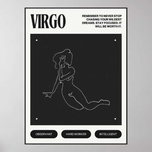 Poster SIGNE Zodiaque Virgo (Devant)
