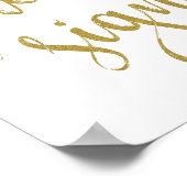 Poster Signer Gold Parties scintillant Mariage 8x10 Signe (Coin)