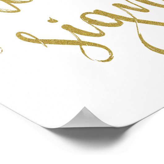 Poster Signer Gold Parties scintillant Mariage 8x10 Signe (Coin)