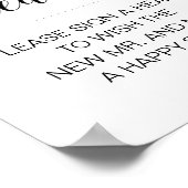 Poster Signer Heart Drop Mariage Guest Book Signer (Coin)