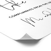 Poster Signer les faveurs de mariage, S'il vous plaît pre (Coin)