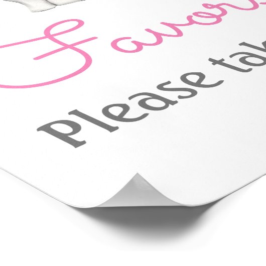 Poster Signer les faveurs modifiables (Coin)