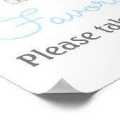 Poster Signer les faveurs modifiables (Coin)