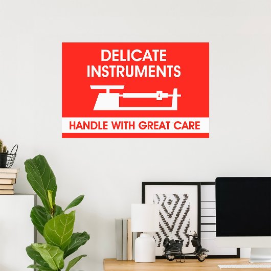 Poster Signer les instruments de précision