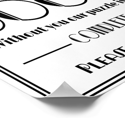 Poster "Signer mariage pour "S'il vous plaît signer notre (Coin)