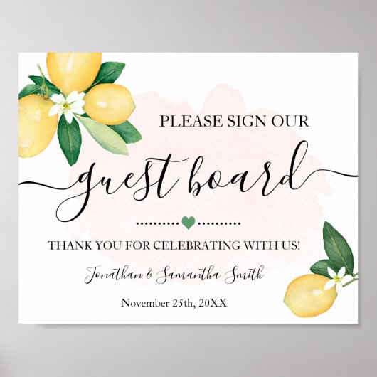 Poster Signer Notre Conseil D'Hôtes Mariage Réception Cit (Devant)