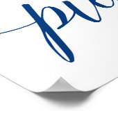 Poster Signer notre Mariage Jenga Signer Marine Blue Call (Coin)