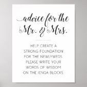 Poster Signer Un Livre D'Invité Mariage Jenga Piece (Devant)