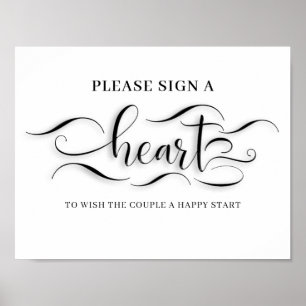 Poster Signer Un Mariage Coeur Signer