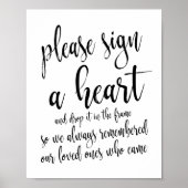 Poster Signer Un Mariage Rustique Coeur 8x10 Signer (Devant)