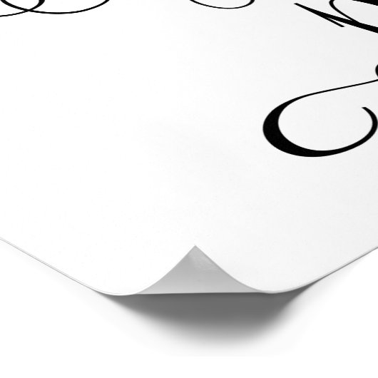 Poster Signer votre nom s'il vous plaît Mariage du livre  (Coin)