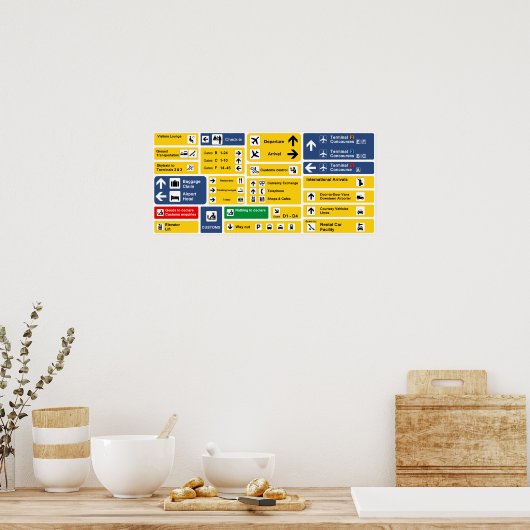 Poster Signes d'aéroport (Cuisine)