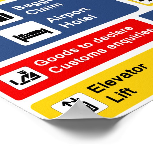 Poster Signes d'aéroport (Coin)