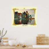 POSTER SIGNES D'ANNIVERSAIRE ZODIAC / AQUARIUS (Cuisine)