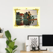 POSTER SIGNES D'ANNIVERSAIRE ZODIAC / AQUARIUS (Bureau à domicile)