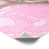 Poster Signes de Baby shower de filles afro-américaines (Coin)