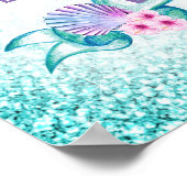 Poster Signes de Baby shower de sirène (Coin)