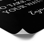 Poster Signes de barre de fleurs de script moderne, panne (Coin)