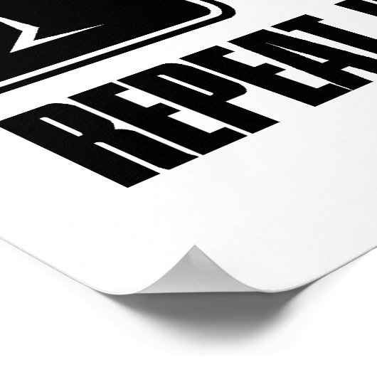 Poster Signes de boisson Martini - Répéter si nécessaire (Coin)