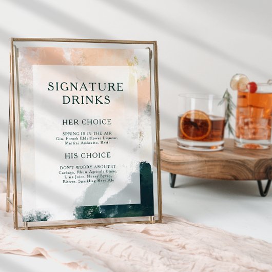 Poster Signes de boissons Abstraites colorées