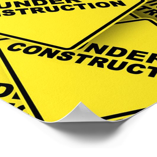 Poster Signes de construction en cours (Coin)