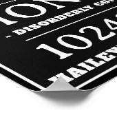 Poster Signes de coups de fouet personnalisés, fête d'ann (Coin)