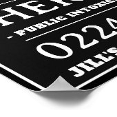 Poster Signes de coups de fouet personnalisés, fête d'ann (Coin)