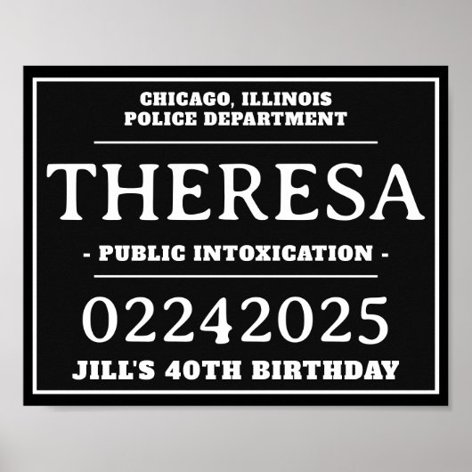 Poster Signes de coups de fouet personnalisés, fête d'ann (Devant)