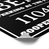 Poster Signes de coups de fouet personnalisés, fête d'ann (Coin)