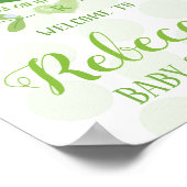 Poster Signes de fête de bienvenue Petit Baby shower de p (Coin)