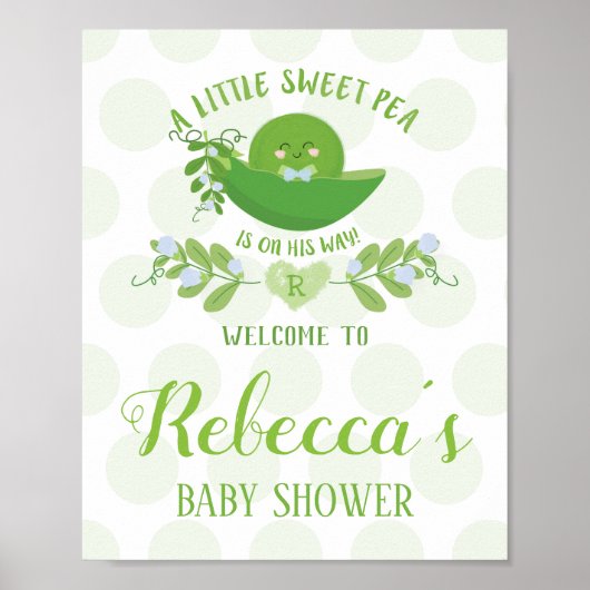 Poster Signes de fête de bienvenue Petit Baby shower de p (Devant)