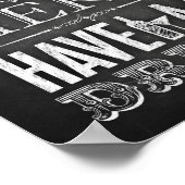 Poster Signes de fête de style chalk / INTERDICTION FINS  (Coin)