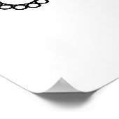 Poster Signes de paix avec cercles noir et blanc (Coin)