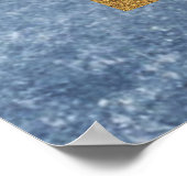 Poster Signes de programmes de cérémonie | Mariage bleu A (Coin)