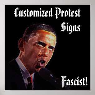 Poster Signes de protestation customisés