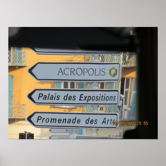 Poster Signes de rue Venise Italie (Devant)