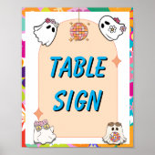 Poster Signes de table de partie Super Éffrayante Hallowe (Devant)