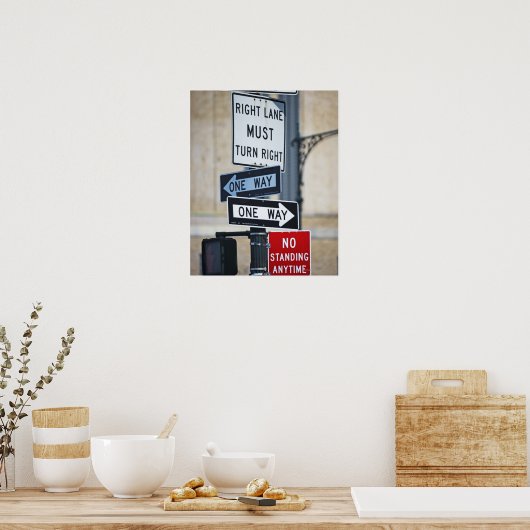 Poster Signes de trafic (Cuisine)